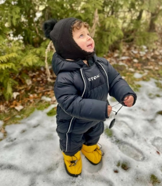 STONZ žieminiai mažylių batai, M, L, XL dydžiai (Puffer Booties), spalva - gėlėta (Woodland)