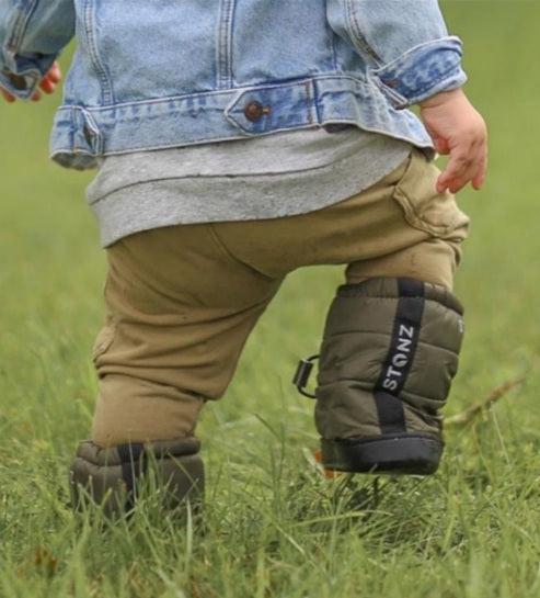 STONZ žieminiai mažylių batai, M, L, XL dydžiai (Puffer Booties), spalva - bordo (Ruby)