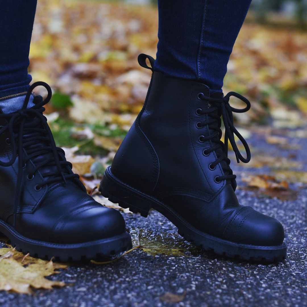 SAMELIN 517 odiniai batai (Aviator Boots), spalva - juoda – Vivamy