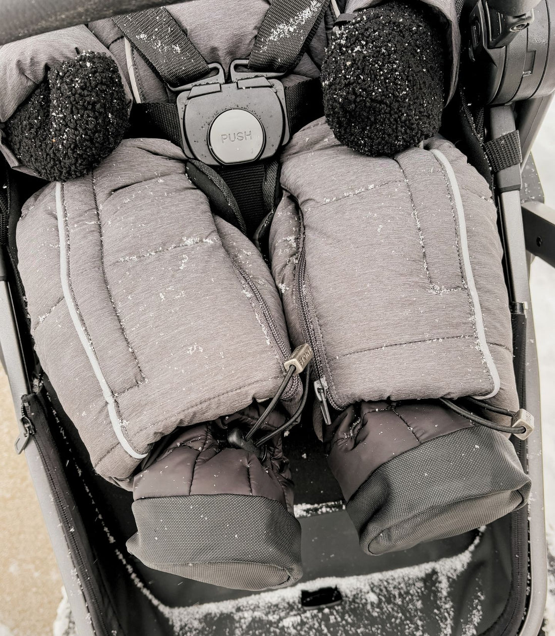STONZ žieminiai mažylių batai, M, L, XL dydžiai (Puffer Booties), spalva - bordo (Ruby)