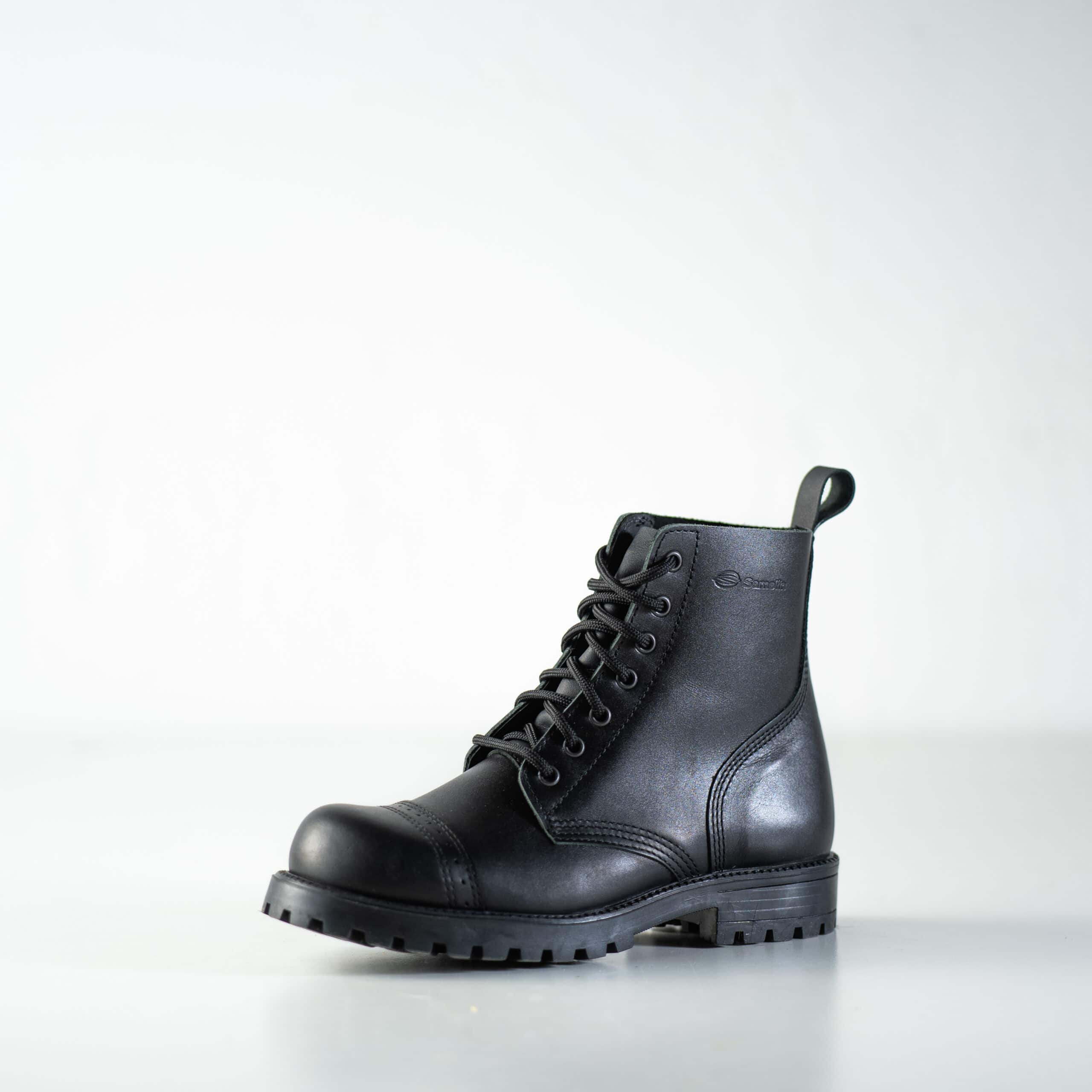 SAMELIN 517 odiniai batai (Aviator Boots), spalva - juoda – Vivamy