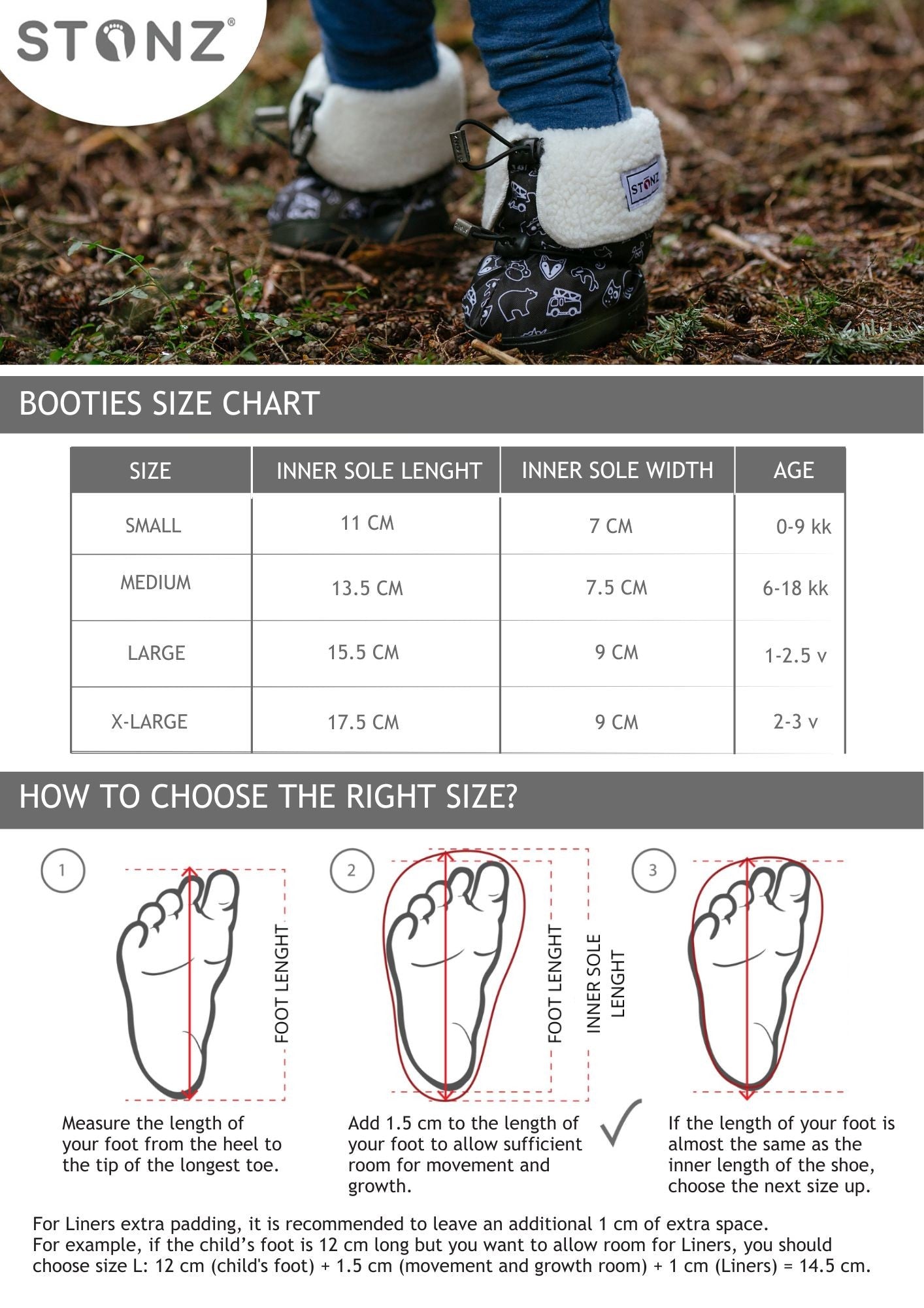 Toddler Puffer Booties - Woodland